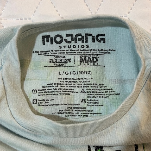 Minecraft Bomber Jacket T-Shirt Bundle Boys Size M/L - Picture 10 of 16